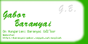 gabor baranyai business card